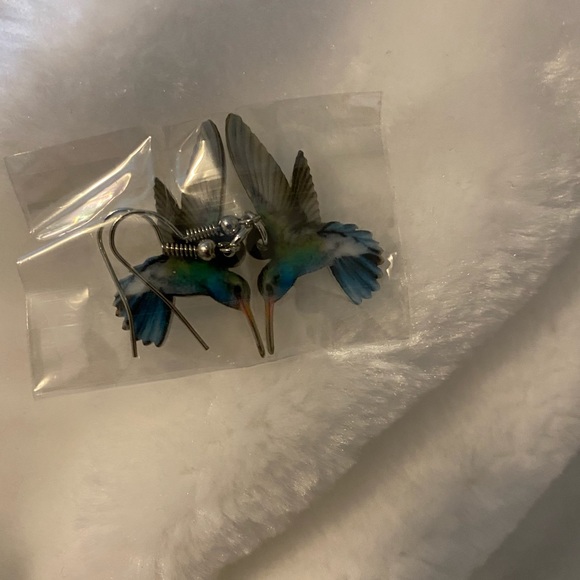 Hummingbird Earrings Acrylic NWT - Picture 5 of 7